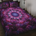 Purple Mandala Flower Print Quilt Bed Set