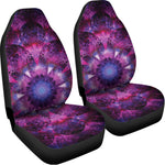 Purple Mandala Flower Print Universal Fit Car Seat Covers