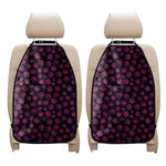 Purple Marijuana Leaf Pattern Print Car Seat Organizers