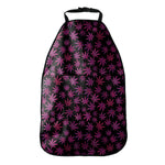 Purple Marijuana Leaf Pattern Print Car Seat Organizers