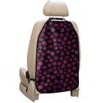 Purple Marijuana Leaf Pattern Print Car Seat Organizers