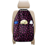 Purple Marijuana Leaf Pattern Print Car Seat Organizers