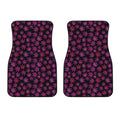 Purple Marijuana Leaf Pattern Print Front Car Floor Mats