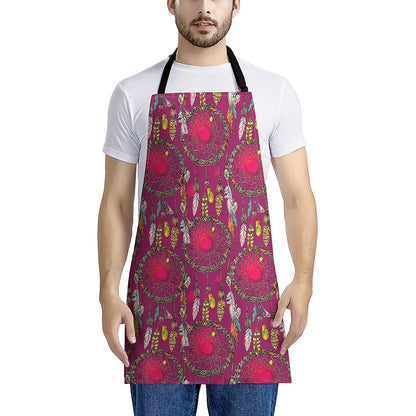 Purple Native Dream Catcher Print Apron