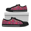 Purple Native Dream Catcher Print Black Low Top Shoes