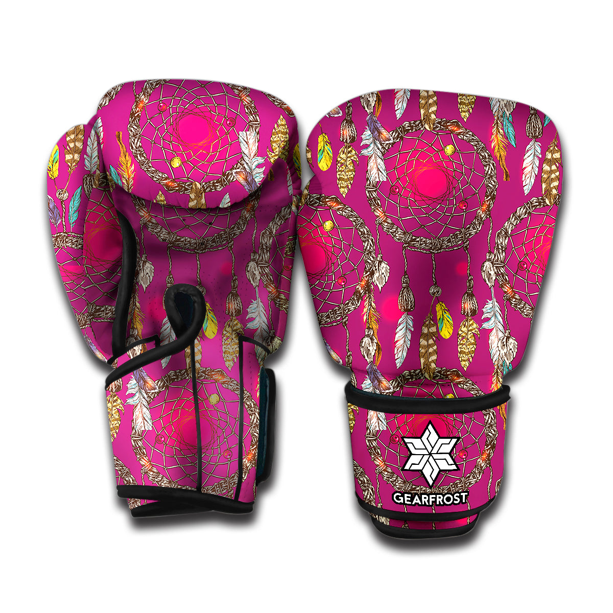 Purple Native Dream Catcher Print Boxing Gloves