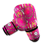 Purple Native Dream Catcher Print Boxing Gloves