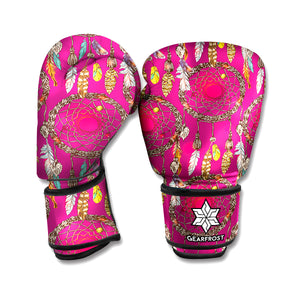 Purple Native Dream Catcher Print Boxing Gloves