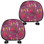 Purple Native Dream Catcher Print Car Headrest Covers