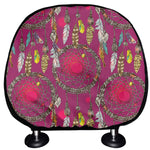 Purple Native Dream Catcher Print Car Headrest Covers