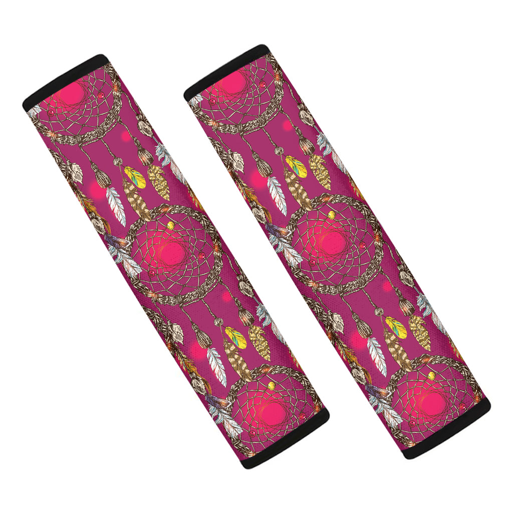 Purple Native Dream Catcher Print Car Seat Belt Covers