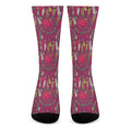Purple Native Dream Catcher Print Crew Socks