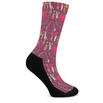 Purple Native Dream Catcher Print Crew Socks