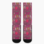 Purple Native Dream Catcher Print Crew Socks