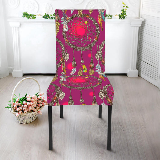 Purple Native Dream Catcher Print Dining Chair Slipcover