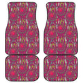 Purple Native Dream Catcher Print Front and Back Car Floor Mats
