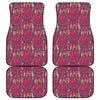 Purple Native Dream Catcher Print Front and Back Car Floor Mats