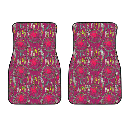 Purple Native Dream Catcher Print Front Car Floor Mats
