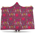 Purple Native Dream Catcher Print Hooded Blanket