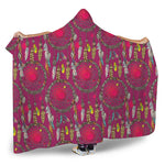 Purple Native Dream Catcher Print Hooded Blanket