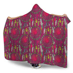 Purple Native Dream Catcher Print Hooded Blanket