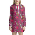 Purple Native Dream Catcher Print Pullover Hoodie Dress