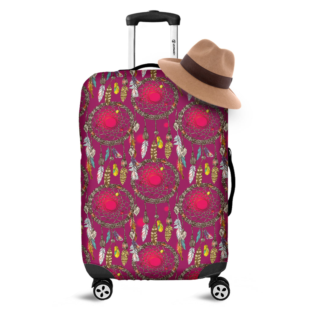 Purple Native Dream Catcher Print Luggage Cover