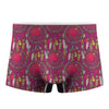 Purple Native Dream Catcher Print Men's Boxer Briefs