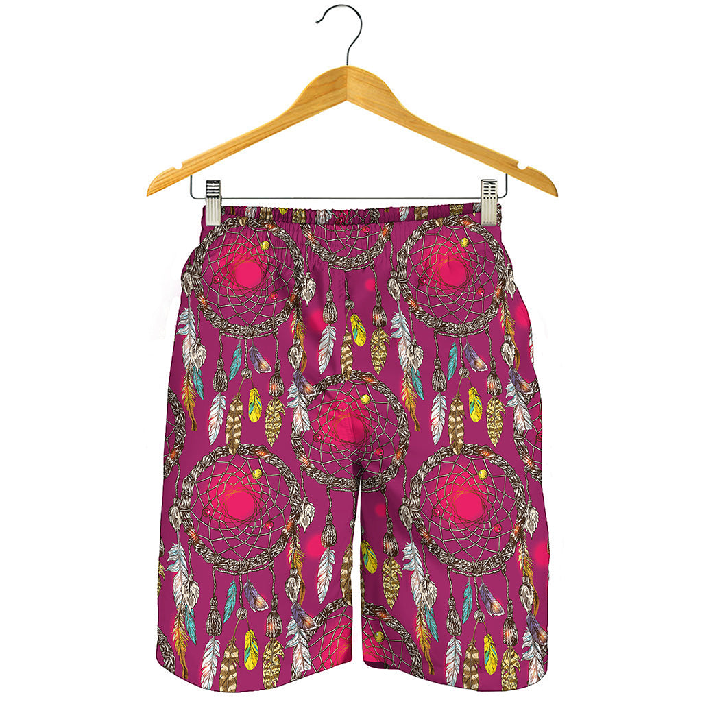 Purple Native Dream Catcher Print Men's Shorts