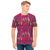 Purple Native Dream Catcher Print Men's T-Shirt