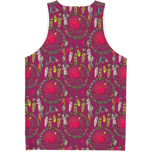 Purple Native Dream Catcher Print Men's Tank Top