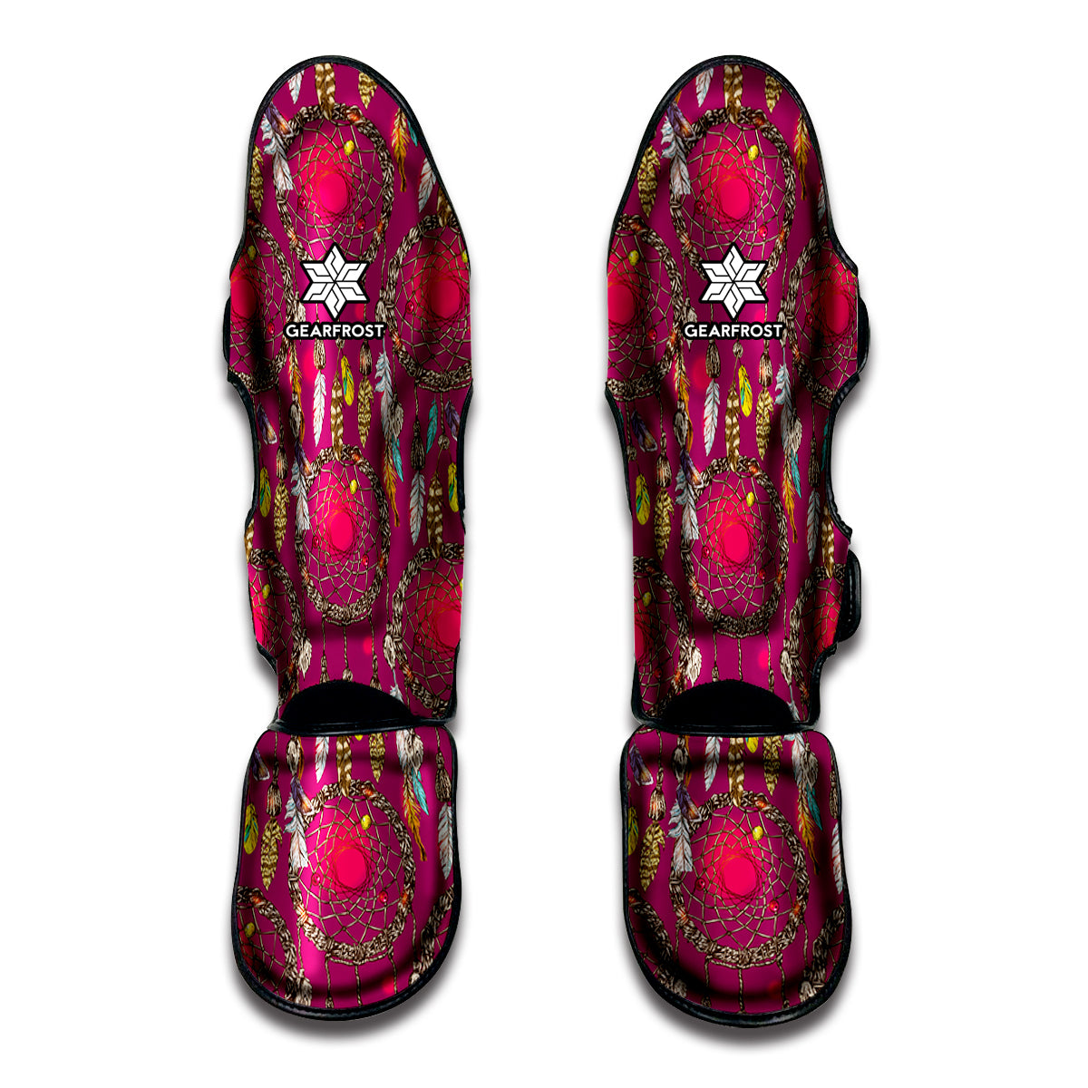 Purple Native Dream Catcher Print Muay Thai Shin Guard