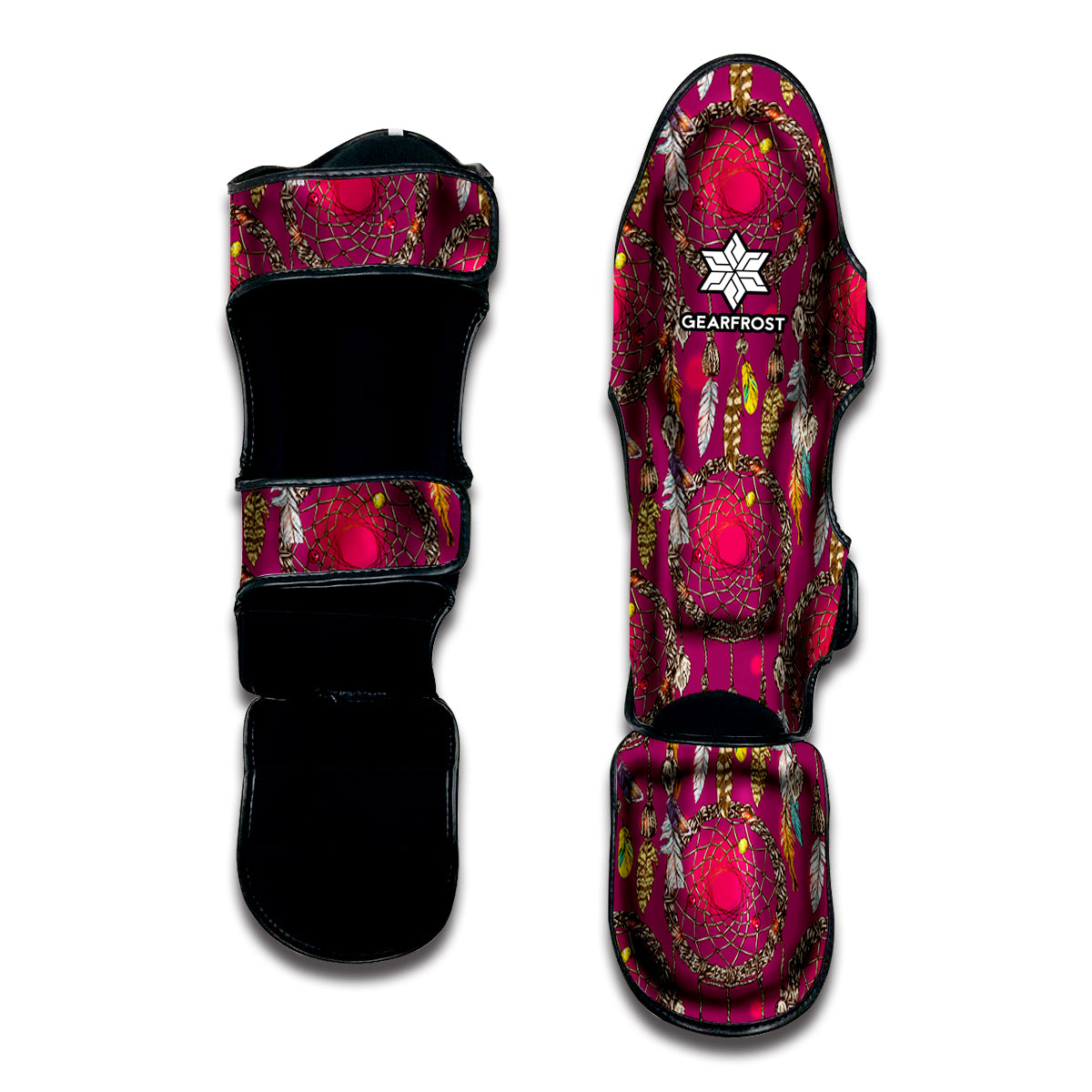 Purple Native Dream Catcher Print Muay Thai Shin Guard