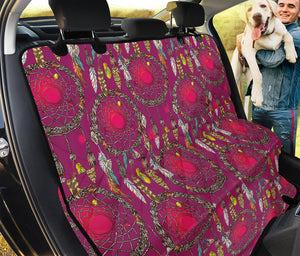 Purple Native Dream Catcher Print Pet Car Back Seat Cover