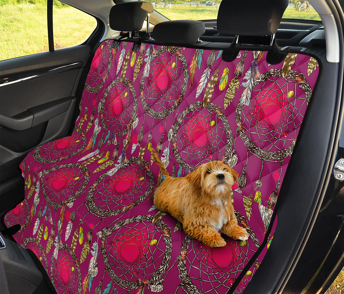 Purple Native Dream Catcher Print Pet Car Back Seat Cover