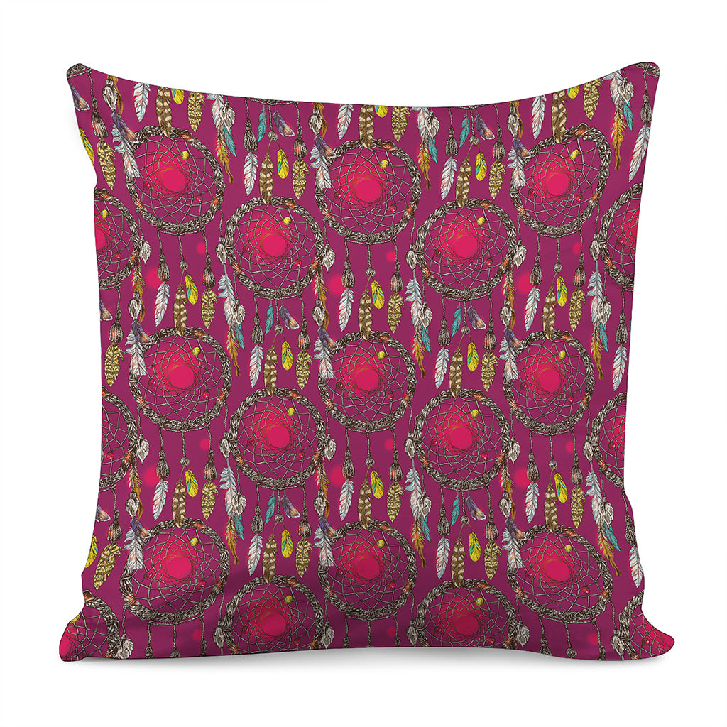 Purple Native Dream Catcher Print Pillow Cover