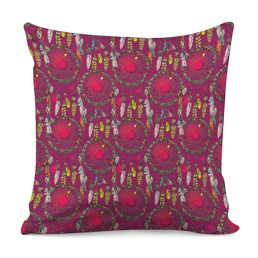 Purple Native Dream Catcher Print Pillow Cover