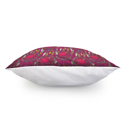 Purple Native Dream Catcher Print Pillow Cover