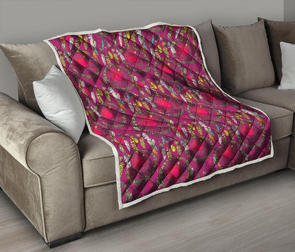 Purple Native Dream Catcher Print Quilt