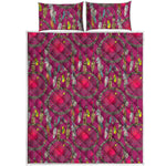 Purple Native Dream Catcher Print Quilt Bed Set