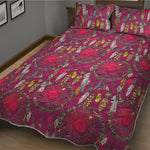 Purple Native Dream Catcher Print Quilt Bed Set