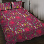 Purple Native Dream Catcher Print Quilt Bed Set