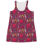 Purple Native Dream Catcher Print Women's Racerback Tank Top