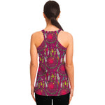 Purple Native Dream Catcher Print Women's Racerback Tank Top