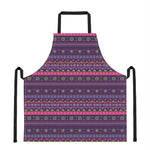 Purple Native Tribal Pattern Print Apron
