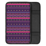 Purple Native Tribal Pattern Print Car Center Console Cover