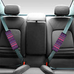 Purple Native Tribal Pattern Print Car Seat Belt Covers