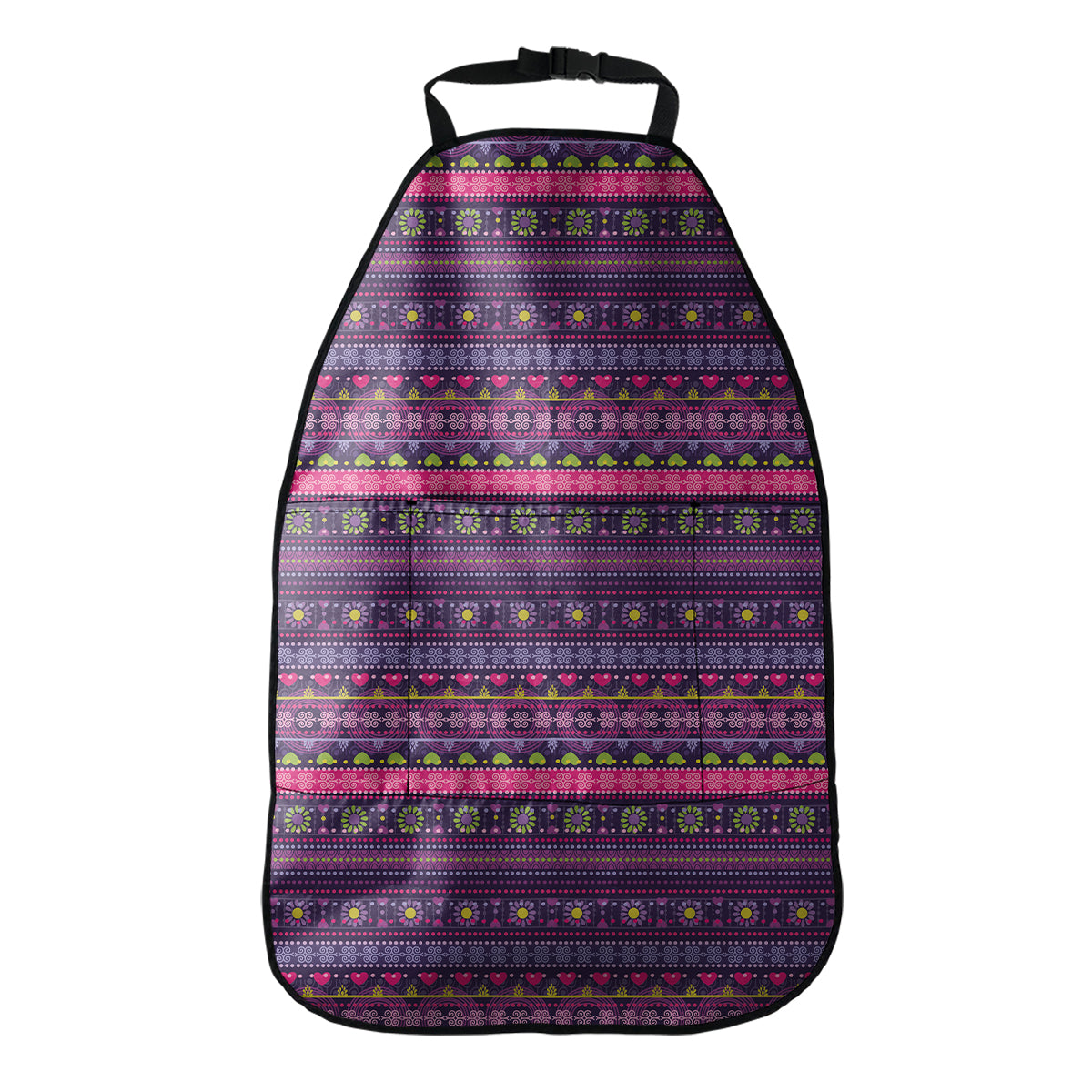 Purple Native Tribal Pattern Print Car Seat Organizers