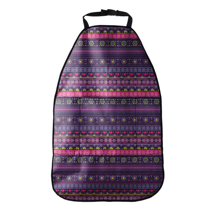Purple Native Tribal Pattern Print Car Seat Organizers