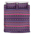 Purple Native Tribal Pattern Print Duvet Cover Bedding Set